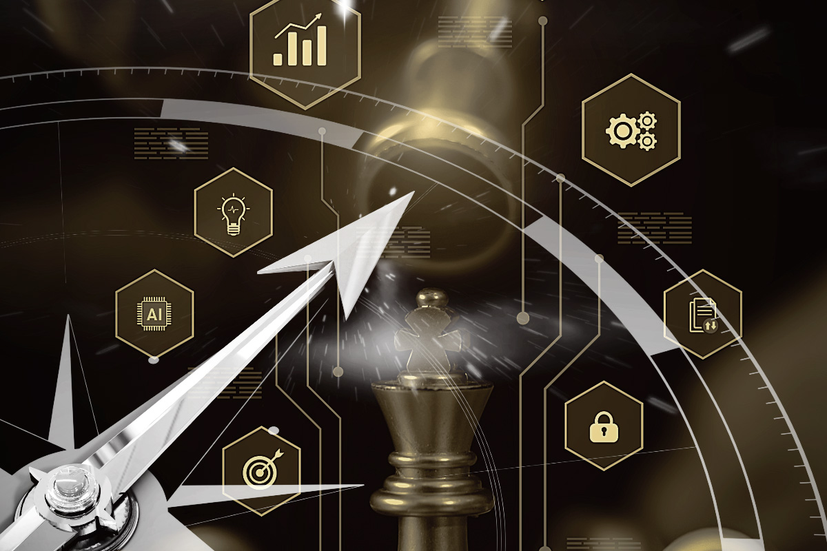 COA 1: The Reconnaissance (The Required First Step) High-impact, rapid-turnaround, objective intelligence. Tactical strategy interface featuring a compass needle pointing toward a chess King, surrounded by intelligence icons for AI, security, and data analysis, representing BeeZee Vision’s COA 1 Reconnaissance phase to achieve strategic checkmate. Alt Text (Spanish): Interfaz de estrategia táctica con una brújula apuntando hacia un Rey de ajedrez, rodeado de íconos de inteligencia para IA, seguridad y análisis de datos, que representa la fase de Reconocimiento COA 1 de BeeZee Vision para lograr el jaque mate estratégico.